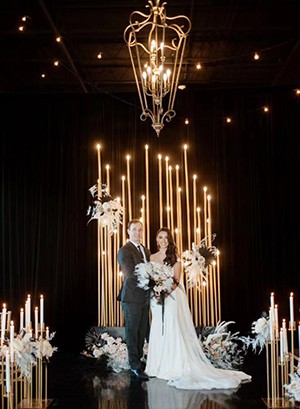 floor candelabra wedding