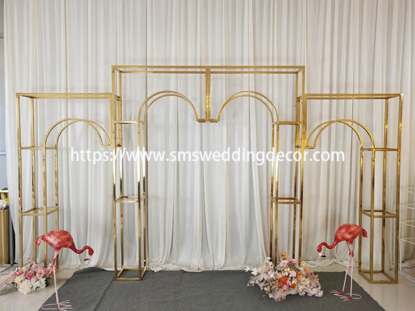 gold arch stand