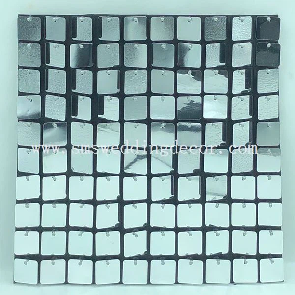 silver sequin wall backdrop