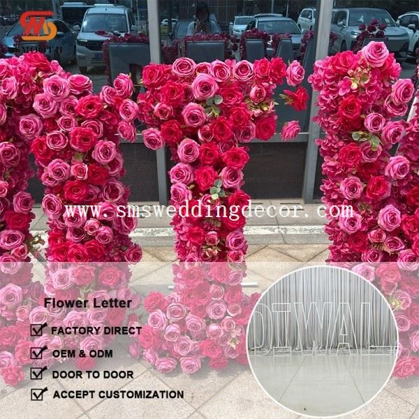 letter shaped flower arrangement