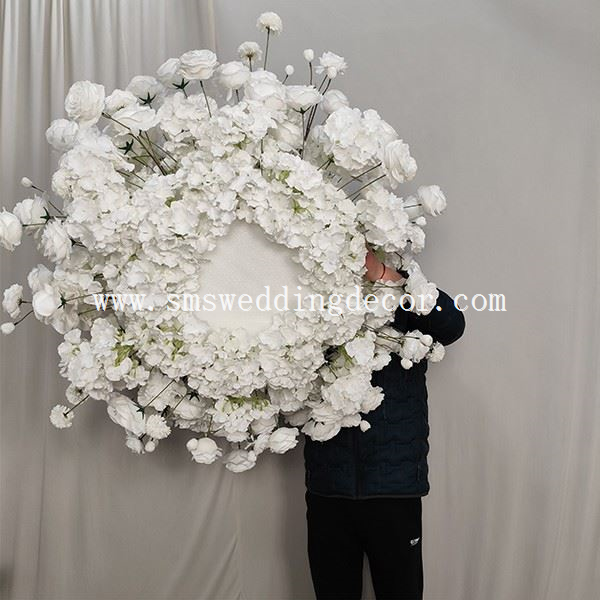 white flower ball centerpieces